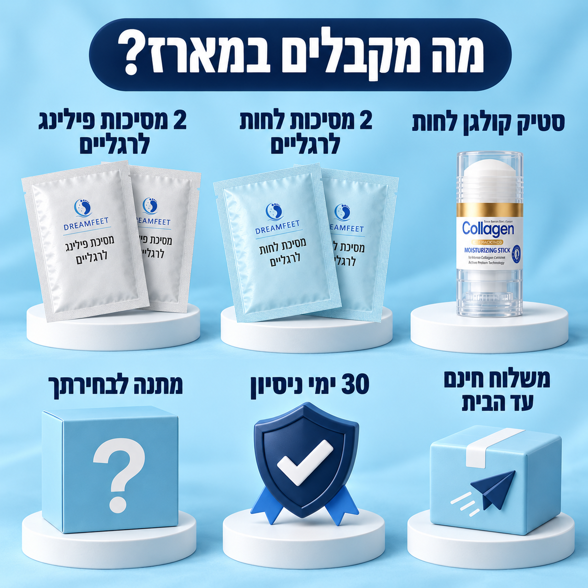 מסכות פילינג ולחות לרגליים DREAMFEET