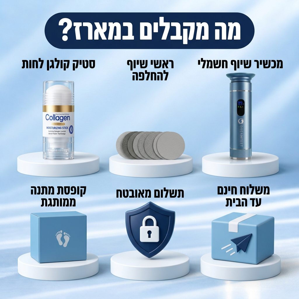 DREAMFEET Smooth — מכשיר שיוף חשמלי לכפות הרגליים